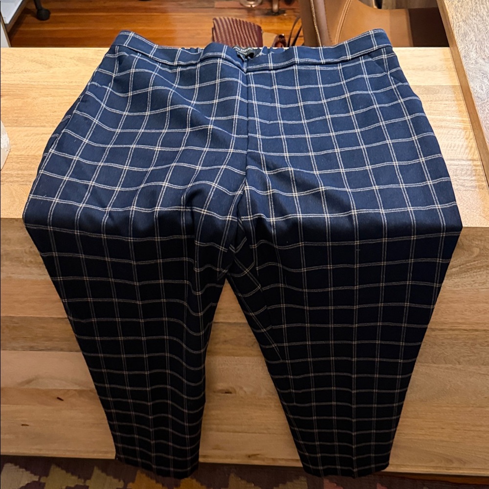Banana Republic Blue Checkered Hayden Pant